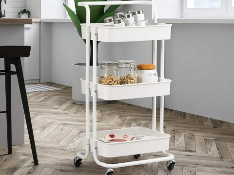 Regał kuchenny łazienkowy na kółkach wózek 3 poziomy metalowy organizer