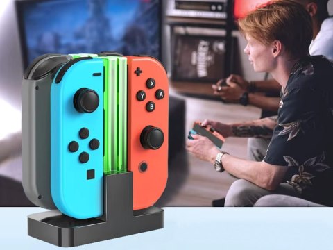 Stacja ładująca ładowarka do 4x joy-con nintendo switch podświetlenie led