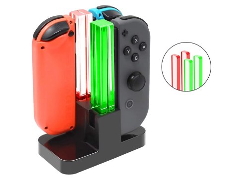 Stacja ładująca ładowarka do 4x joy-con nintendo switch podświetlenie led