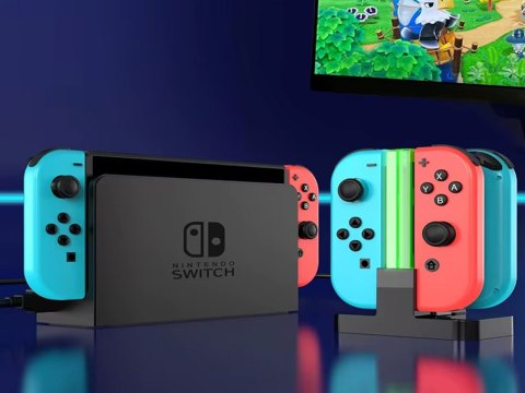 Stacja ładująca ładowarka do 4x joy-con nintendo switch podświetlenie led