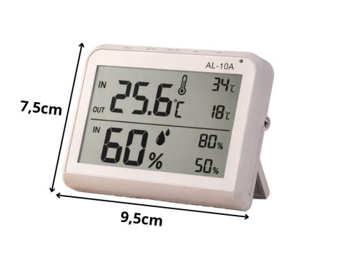 Stacja pogodowa pogody lcd termometr sonda higrometr magnes pokojowy zew