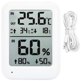 Stacja pogodowa pogody lcd termometr sonda higrometr magnes pokojowy zew