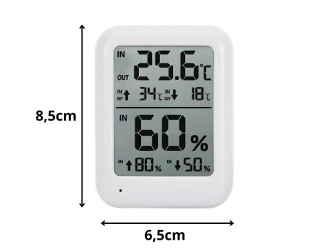 Stacja pogodowa pogody lcd termometr sonda higrometr magnes pokojowy zew