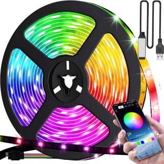Taśma led rgb wodoodporna 5m bluetooth pasek sterowanie aplikacją pilot