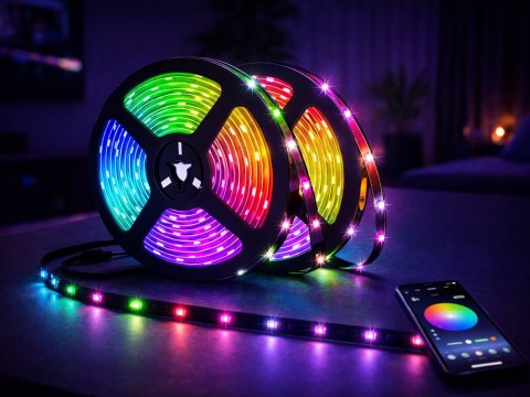 Taśma led rgb wodoodporna 5m bluetooth pasek sterowanie aplikacją pilot