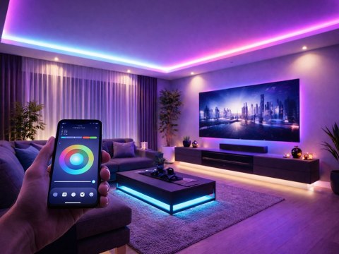 Taśma led rgb wodoodporna 5m bluetooth pasek sterowanie aplikacją pilot