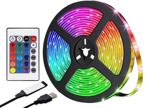 Taśma led rgb wodoodporna 5m bluetooth pasek sterowanie aplikacją pilot