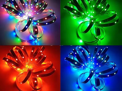 Taśma led rgb wodoodporna 5m bluetooth pasek sterowanie aplikacją pilot
