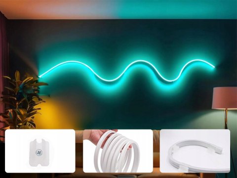 Taśma neon led 10m rgb bluetooth aplikacja pilot wodoodporna elastyczna