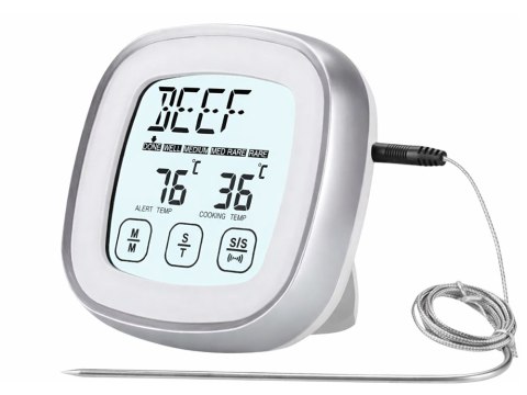 Termometr do mięsa mięs z sondą kuchenny dotykowy cyfrowy do smażenia lcd