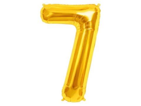 Balon foliowy cyfra liczba 7 złota 66cm urodziny przyjęcie dekoraca złoty