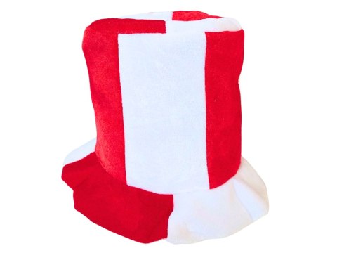 Kapelusz cylinder kibica biało czerwony nakrycie na głowę polska mecz