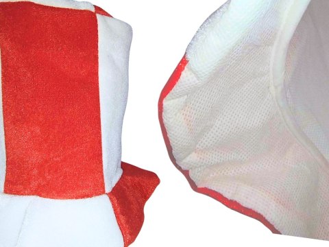 Kapelusz cylinder kibica biało czerwony nakrycie na głowę polska mecz