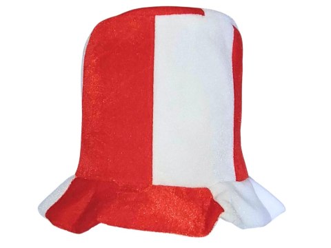 Kapelusz cylinder kibica biało czerwony nakrycie na głowę polska mecz