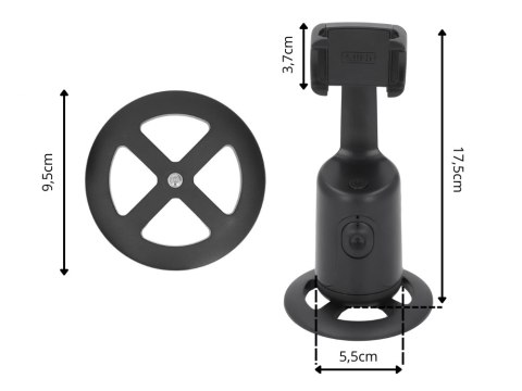 Obrotowy statyw do telefonu stabilizator 360° śledzenie twarzy auto face