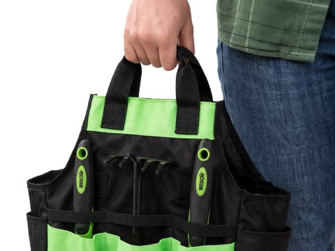 Zestaw narzędzi ogrodowych do ogrodu grabki widełki łopatka 3 szt + torba
