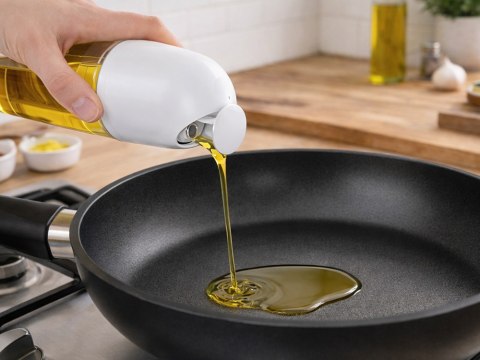 Butelka dozownik na oliwę szklany grawitacyjny do oleju octu wina 510 ml