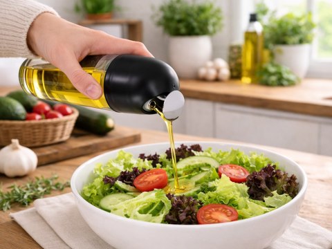 Butelka dozownik na oliwę szklany grawitacyjny do oleju octu wina 510 ml