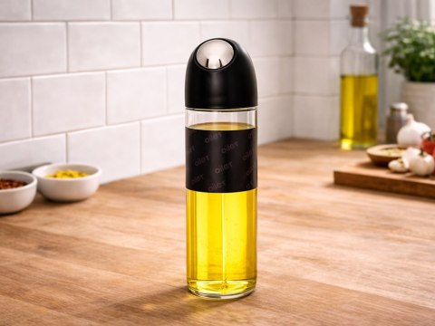 Butelka dozownik na oliwę szklany grawitacyjny do oleju octu wina 510 ml