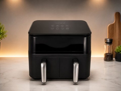 Frytkownica beztłuszczowa air fryer 15l 2400w podwójna dwukomorowa 6 trybów