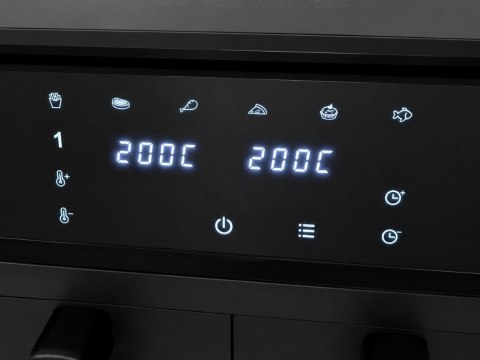 Frytkownica beztłuszczowa air fryer 15l 2400w podwójna dwukomorowa 6 trybów