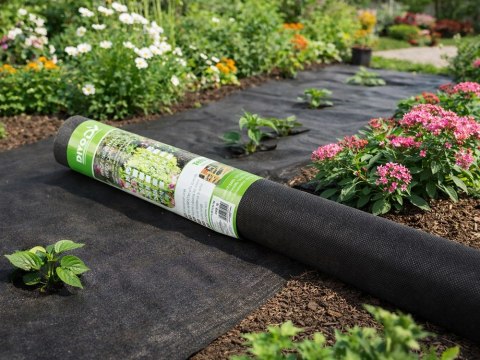 Gruba agrowłóknina czarna 50g 1x30m otulina antychwastowa mata ściółkująca