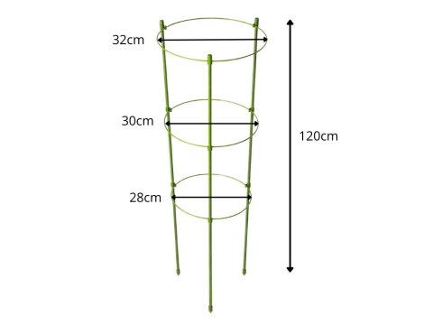 Podpora pierścieniowa do roślin 120cm obręcz do kwiatów 3 pierścień DIVODV
