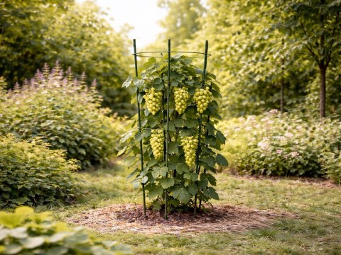 Podpora pierścieniowa do roślin 120cm obręcz do kwiatów 3 pierścień DIVODV