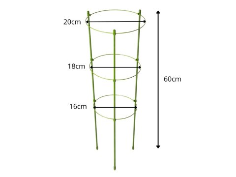 Podpora pierścieniowa do roślin 60cm obręcz do kwiatów 3 pierścienie DIVODV