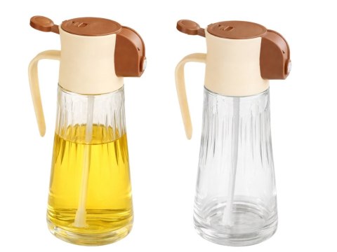 Spryskiwacz do oliwy oleju octu 2w1 dozownik w spreyu szklany 380ml