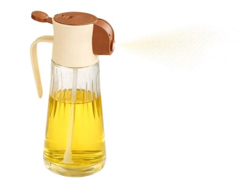 Spryskiwacz do oliwy oleju octu 2w1 dozownik w spreyu szklany 380ml