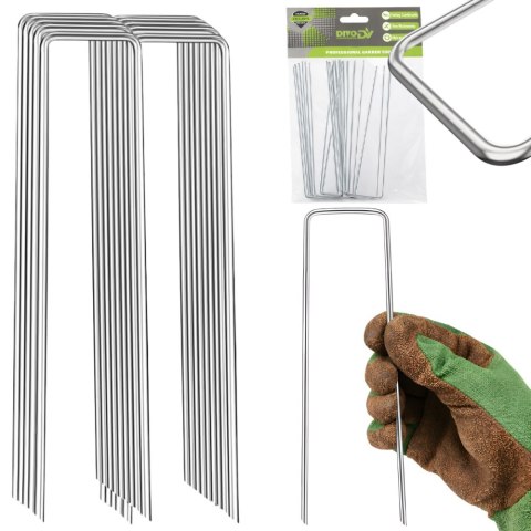 Szpilki do mocowania agrowłówkniny agrotkaniny kołki 10szt 15cm DIVODV