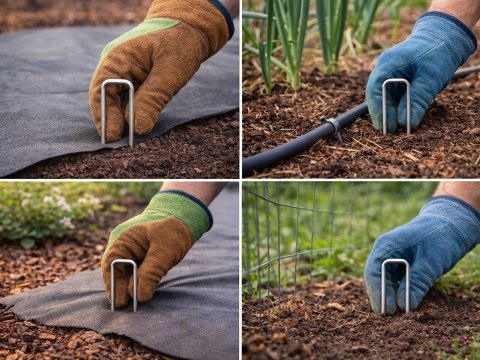 Szpilki do mocowania agrowłówkniny agrotkaniny kołki 10szt 15cm DIVODV