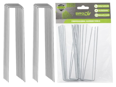 Szpilki do mocowania agrowłówkniny agrotkaniny kołki 10szt 15cm DIVODV