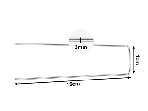 Szpilki do mocowania agrowłówkniny agrotkaniny kołki 10szt 15cm DIVODV
