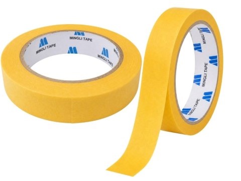 Taśma malarska maskująca papierowa 24mm x 30m żółta precyzyjna do malowania