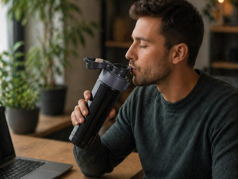 Termos kubek termiczny 400ml do kawy z ustnikiem szczelny do szkoły pracy