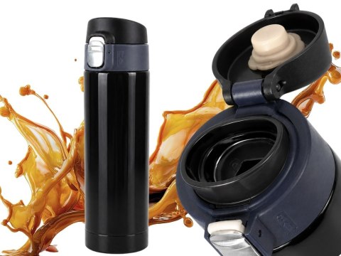Termos kubek termiczny 400ml do kawy z ustnikiem szczelny do szkoły pracy
