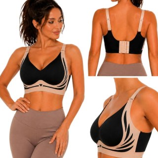 Biustonosz sportowy damski push up modelujący bezszwowy wkładki rozmiar 2xl