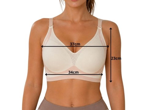 Biustonosz sportowy damski push up modelujący bezszwowy wkładki rozmiar xl