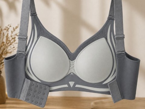 Biustonosz sportowy damski push up modelujący bezszwowy wkładki rozmiar m