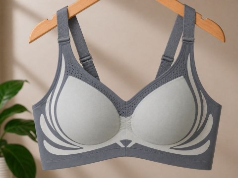 Biustonosz sportowy damski push up modelujący bezszwowy wkładki rozmiar m