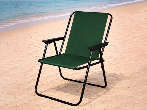 Krzesło turystyczne składane z oparciem plażowe ogrodowe kempingowe lekkie
