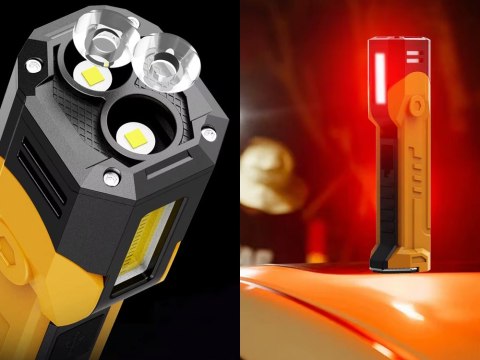 Lampa warsztatowa latar led cob akumulatorowa z magnesem hak mocna
