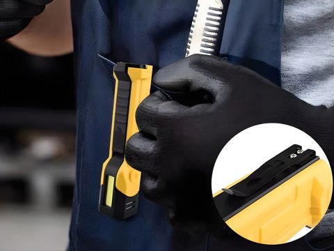 Lampa warsztatowa latar led cob akumulatorowa z magnesem hak mocna