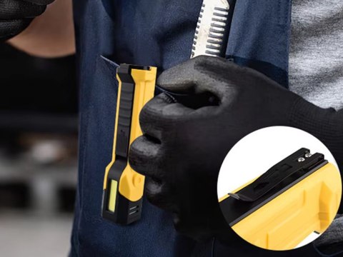 Lampa warsztatowa latar led cob akumulatorowa z magnesem hak mocna