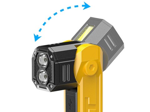Lampa warsztatowa latar led cob akumulatorowa z magnesem hak mocna