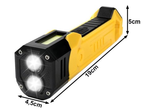 Lampa warsztatowa latar led cob akumulatorowa z magnesem hak mocna