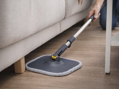 Mop obrotowy rotacyjny 360 spin wiadro zestaw 2x nakładki mikrofibra odpływ