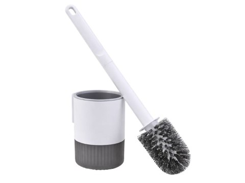 Szczotka do wc toalety łazienki klasyczna z pojemnikiem szara toaletowa